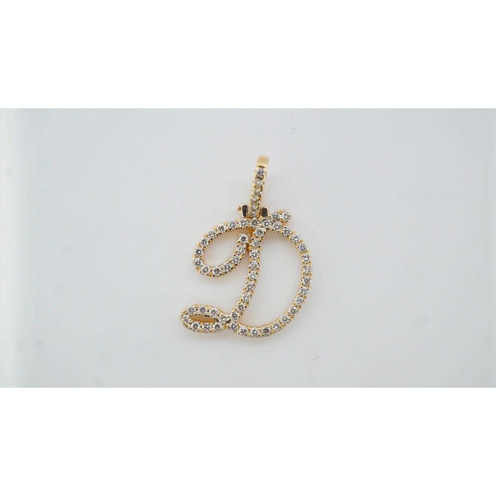 Estate Sale 14k Yellow Gold Diamond Pendant Vintage Style 0.85 TCW